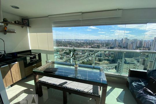 Varanda gourmet de apartamento à venda com 1 quarto, 43m² em Jardim Aeroporto, São Paulo