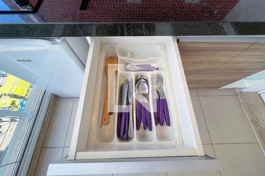 Varanda/Cozinha de kitnet/studio para alugar com 1 quarto, 45m² em Vila Olímpia, São Paulo