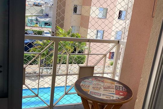 Varanda da sala de apartamento à venda com 2 quartos, 60m² em Chácara Califórnia, São Paulo