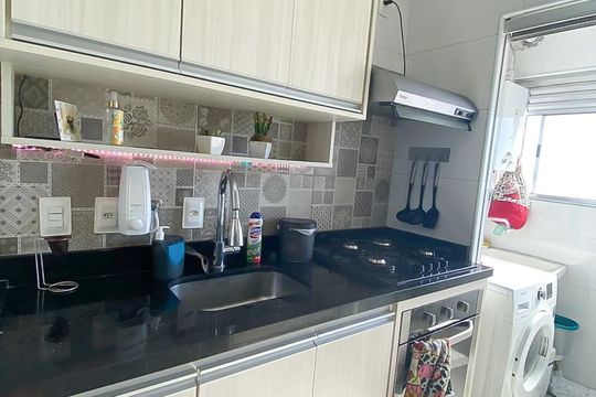 Cozinha de apartamento à venda com 2 quartos, 60m² em Chácara Califórnia, São Paulo