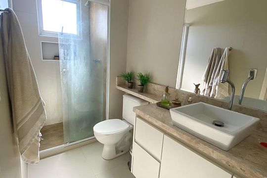 Banheiro de apartamento à venda com 2 quartos, 60m² em Chácara Califórnia, São Paulo