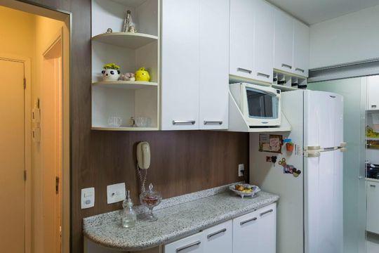 Cozinha de apartamento à venda com 3 quartos, 92m² em Bosque da Saúde, São Paulo