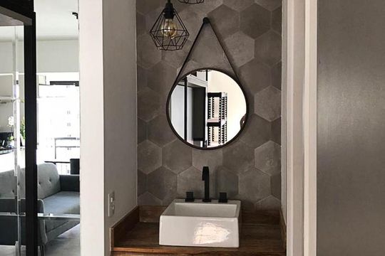 Banheiro de apartamento à venda com 1 quarto, 38m² em Vila Suzana, São Paulo