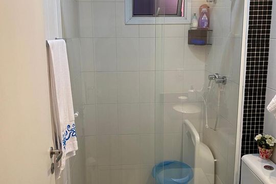 Banheiro da Suite de apartamento à venda com 2 quartos, 94m² em Vila Gumercindo, São Paulo