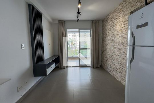 Sala/Cozinha de apartamento à venda com 1 quarto, 37m² em Campo Belo, São Paulo