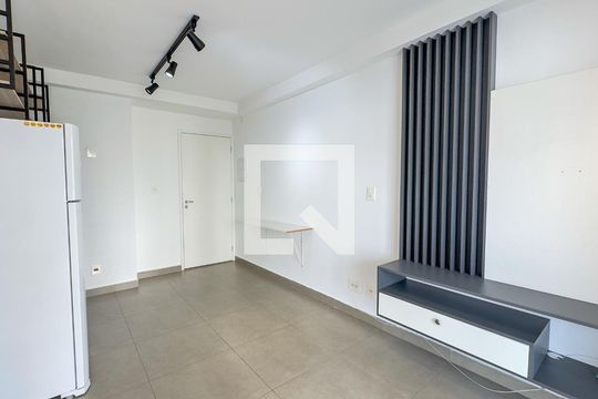 Sala/Cozinha de apartamento à venda com 1 quarto, 37m² em Campo Belo, São Paulo