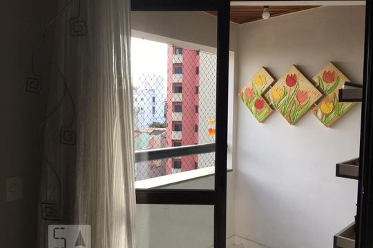 Sala de apartamento para alugar com 3 quartos, 100m² em Vila Valparaíso, Santo André