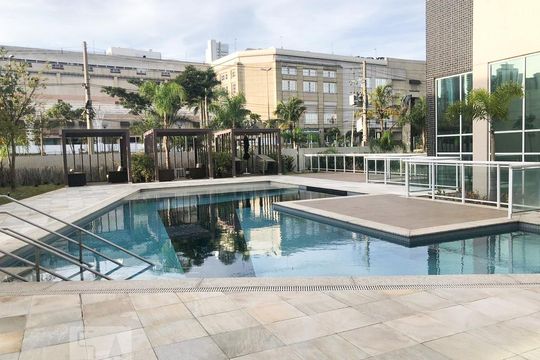 Área comum - Piscina de kitnet/studio para alugar com 1 quarto, 55m² em Vila Regente Feijó, São Paulo
