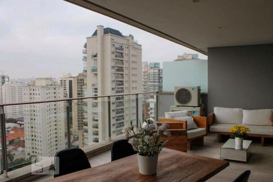 Varanda de apartamento à venda com 1 quarto, 78m² em Vila Nova Conceição, São Paulo
