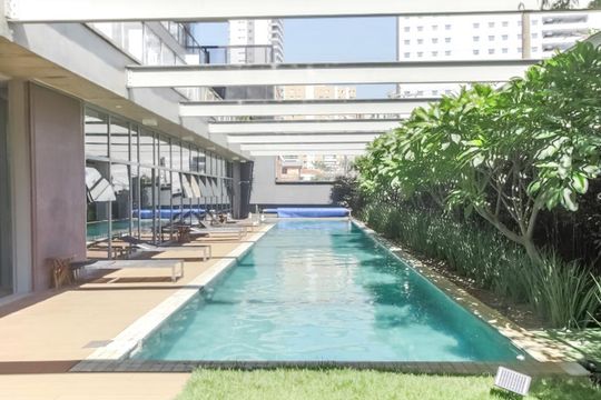 Área comum de apartamento à venda com 1 quarto, 78m² em Vila Nova Conceição, São Paulo