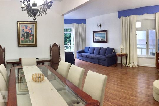 Sala de apartamento à venda com 3 quartos, 120m² em Leblon, Rio de Janeiro