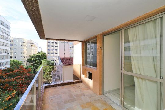 Varanda da Sala. de apartamento para alugar com 1 quarto, 53m² em Copacabana, Rio de Janeiro