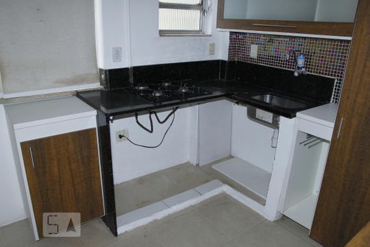 Cozinha de apartamento à venda com 2 quartos, 45m² em Glória, Rio de Janeiro