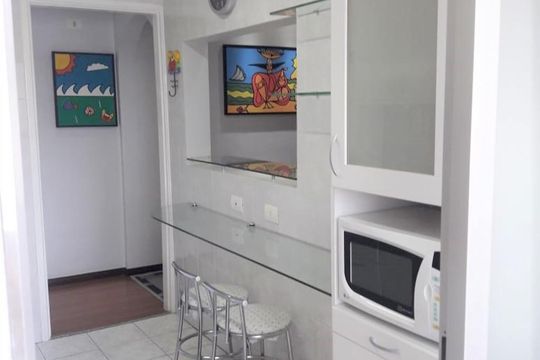 Cozinha de apartamento à venda com 2 quartos, 76m² em Santo Amaro, São Paulo