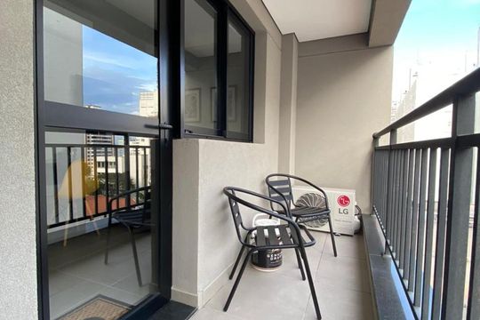 Varanda  de kitnet/studio para alugar com 1 quarto, 21m² em Vila Mariana, São Paulo