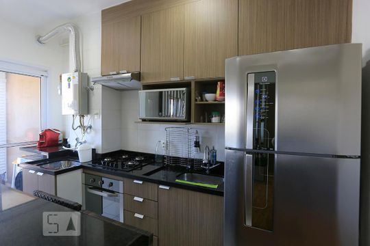 Cozinha de apartamento à venda com 1 quarto, 45m² em Fazenda Morumbi, São Paulo