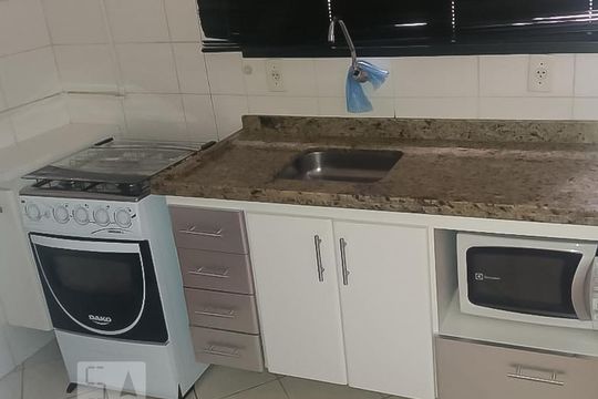 Cozinha de apartamento para alugar com 1 quarto, 40m² em Santa Cecília, São Paulo