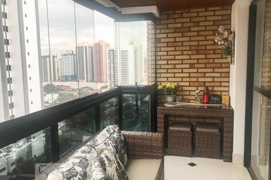 Varanda da Sala de apartamento à venda com 3 quartos, 125m² em Vila Regente Feijó, São Paulo