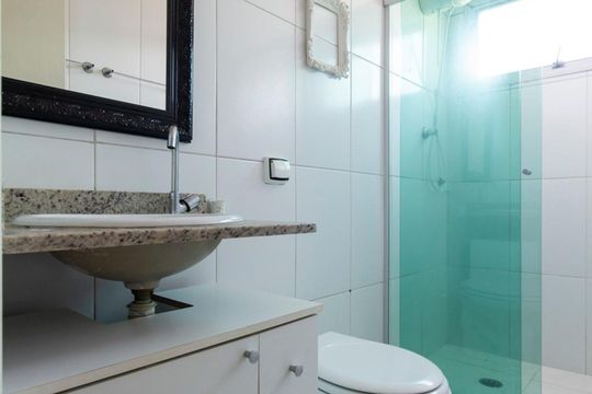 Banheiro Social de apartamento à venda com 1 quarto, 40m² em Vila Parque Jabaquara, São Paulo