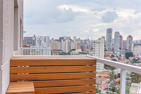 Varanda de kitnet/studio à venda com 1 quarto, 76m² em Vila Mariana, São Paulo