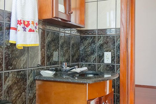 Banheiro Social de apartamento à venda com 2 quartos, 56m² em Rudge Ramos, São Bernardo do Campo