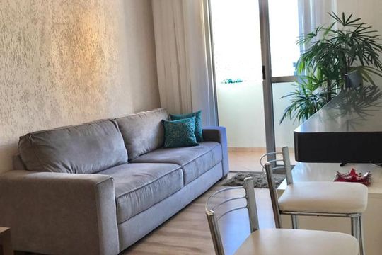 Sala de apartamento à venda com 3 quartos, 70m² em Vila Moinho Velho, São Paulo