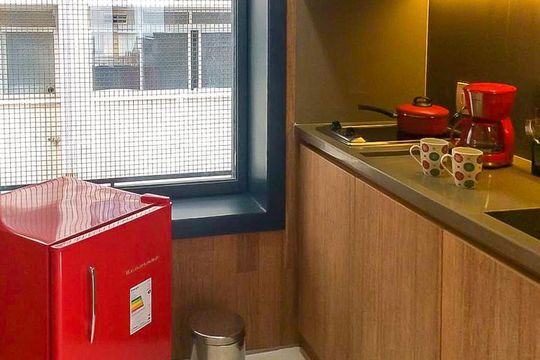 Cozinha de apartamento à venda com 1 quarto, 50m² em Jardim Paulista, São Paulo