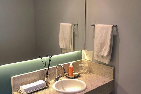 Lavabo de apartamento à venda com 1 quarto, 70m² em Vila Gertrudes, São Paulo