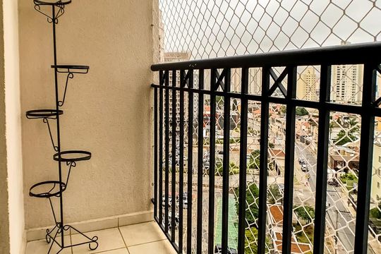 Varanda da Sala de apartamento à venda com 2 quartos, 50m² em Vila Augusta, Guarulhos