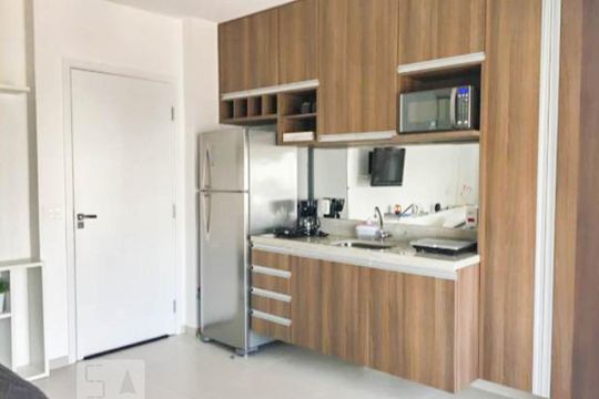 Cozinha de kitnet/studio para alugar com 1 quarto, 38m² em Campo Belo, São Paulo