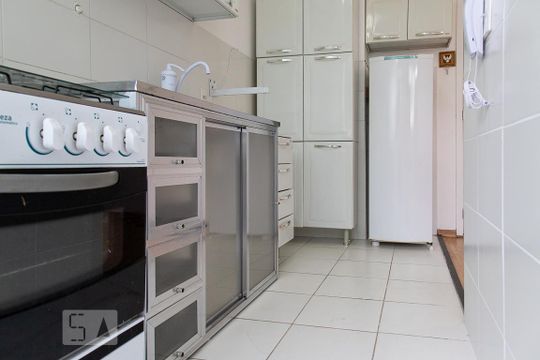Cozinha  de apartamento à venda com 2 quartos, 48m² em Vargem Pequena, Rio de Janeiro
