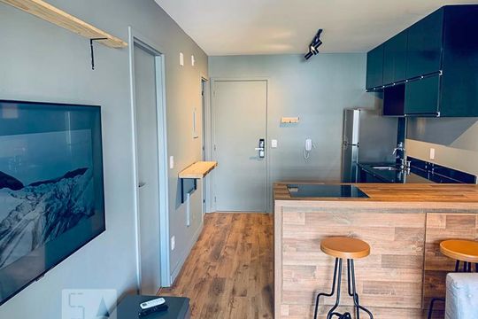 Sala de apartamento para alugar com 1 quarto, 42m² em Campo Belo, São Paulo