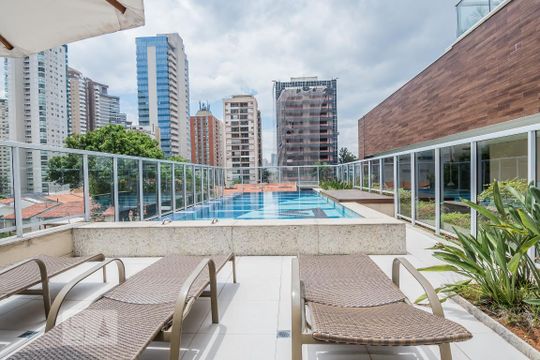 Área Comum - Piscina de apartamento para alugar com 1 quarto, 52m² em Vila Gertrudes, São Paulo