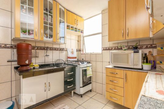 Cozinha de apartamento à venda com 2 quartos, 41m² em Conjunto Habitacional Teotonio Vilela, São Paulo