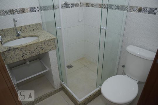 Banheiro do Quarto 1 de casa de condomínio à venda com 1 quarto, 63m² em Pechincha, Rio de Janeiro