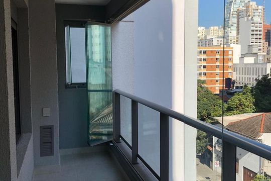 Varanda de apartamento à venda com 1 quarto, 48m² em Consolação, São Paulo