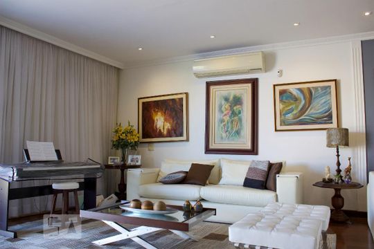 Sala de Estar de apartamento à venda com 5 quartos, 380m² em Barra da Tijuca, Rio de Janeiro