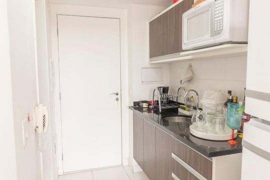 Cozinha de apartamento à venda com 1 quarto, 25m² em Santana, São Paulo