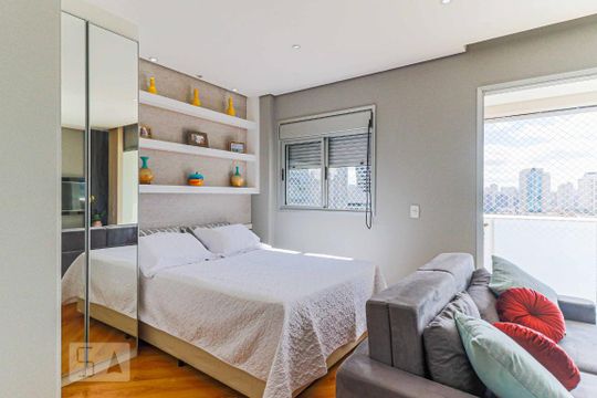 Quarto de apartamento à venda com 1 quarto, 33m² em Santo Amaro, São Paulo