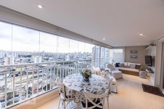 Varanda Gourmet de apartamento à venda com 3 quartos, 130m² em Vila Zilda, São Paulo
