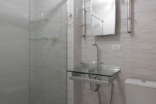 Banheiro de apartamento à venda com 1 quarto, 55m² em Campos Elíseos, São Paulo
