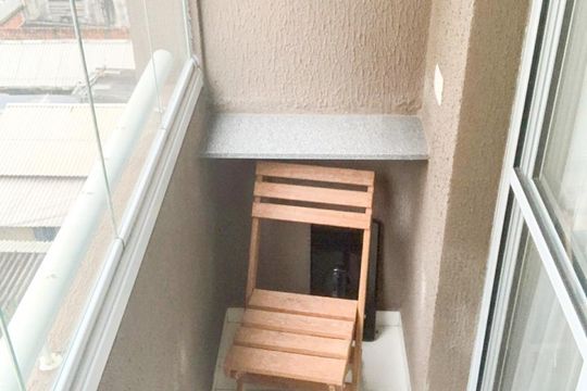 Varanda de apartamento à venda com 1 quarto, 49m² em Vila Celeste, São Paulo