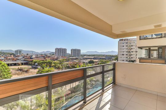 Varanda da Sala de apartamento para alugar com 3 quartos, 89m² em Jacarepaguá, Rio de Janeiro