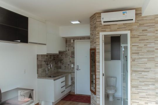 Cozinha de apartamento à venda com 1 quarto, 22m² em Centro, São Paulo