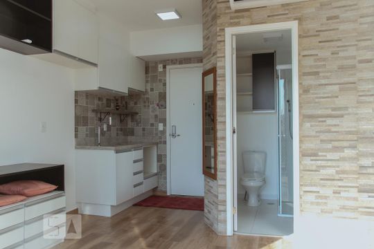 Sala/Cozinha de apartamento à venda com 1 quarto, 22m² em Centro, São Paulo
