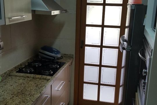 Cozinha de apartamento à venda com 2 quartos, 56m² em Vila Parque Jabaquara, São Paulo