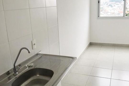 Sala e Cozinha de apartamento à venda com 1 quarto, 27m² em Vila Alpina, São Paulo