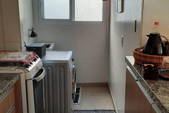 Cozinha de apartamento à venda com 2 quartos, 52m² em Vila Bela, São Paulo