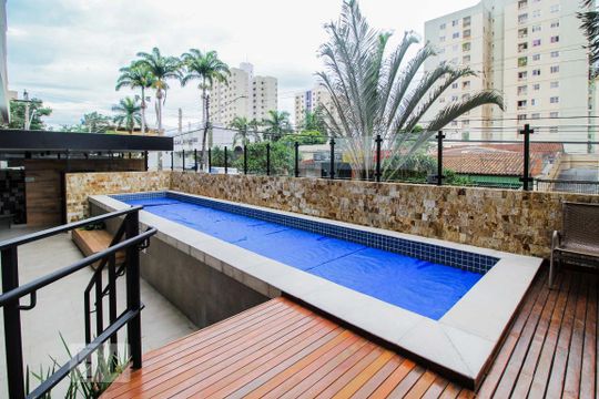 Área comum - Piscina de apartamento para alugar com 1 quarto, 67m² em Setor Bela Vista, Goiânia