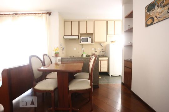 Sala e Cozinha de apartamento à venda com 1 quarto, 42m² em Santa Cecília, São Paulo